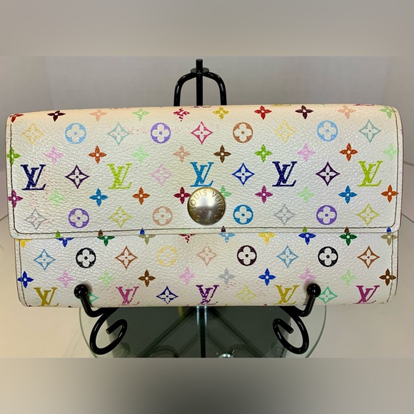 Louis Vuitton Handbags - Louis Vuitton x Murakami Sarah wallet Rare Sea Foam Green interior W/ COA